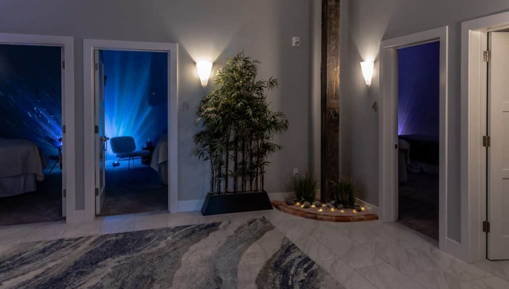 Welcome room at the Mountain Elite Massage center