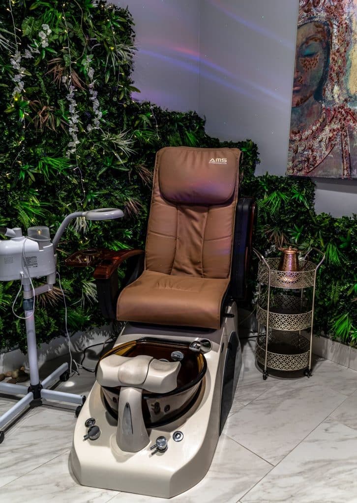 Foot and leg massage chair at Mountain Elite Massage